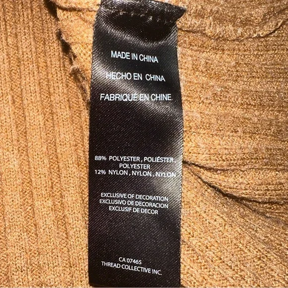 Bebe Rhinestone Logo Ribbed Long Sleeve Crewneck Y2K 90’s Sweater Top - Size L - Picture 5 of 7